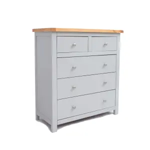 Argenta 5 Drawer Chest of Drawers Chrome Knob