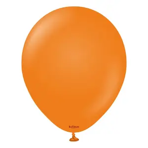 Kalisan Latex Plain Balloons (Pack of 25) Orange (One Size)