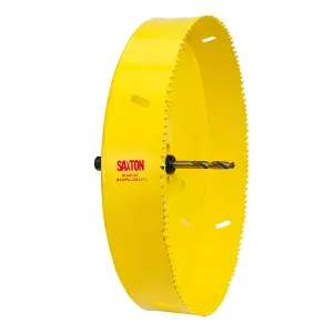 Saxton HSS Hole Saw M42 Bi-Metal 8% Cobalt Heavy Duty with Arbor (14mm - 230mm) - 215mm (8.15/32") + Arbor