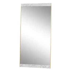 Melody Maison Luxe Gold & Faux Marble Mirror - Large 155cm x 75cm