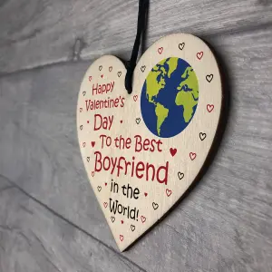 Valentines Gifts For Boyfriend Hanging Wooden Heart LOVE Gift For Him Keepsake