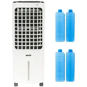 MYLEK Air Cooler Portable Evaporative Fan 75W Large 8L Water Tank Oscillating Humidifier Cooling Remote Control Bedrooms Home