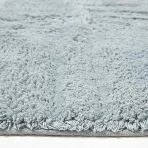 Homescapes Cotton Tufted Rug Union Jack Plain Embossed Mat Silver Grey,90 x 150cm