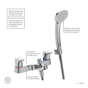 Ideal Standard Cerabase dual control bath shower mixer tap, BD058AA, chrome