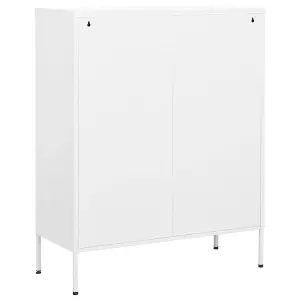 Berkfield Storage Cabinet White 80x35x101.5 cm Steel