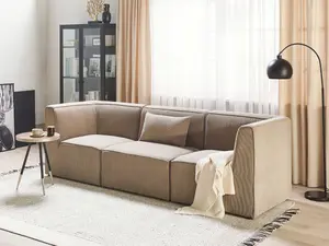 3 Seater Modular Jumbo Cord Sofa Taupe LEMVIG