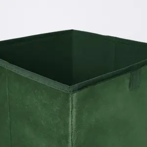 Pack of 8 Matte Velvet Cube Storage Boxes