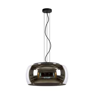 Lucide Olivia Modern Pendant Light 50cm - 3xE27 - Smoke Grey