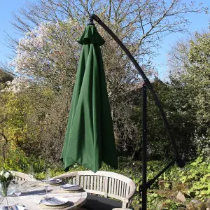 3m Cantilever Garden Parasol Hanging Umbrella