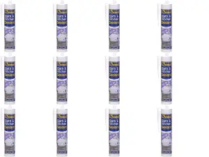 Everbuild Bath and Kitchen Acrylic Sealant, White, 290 ml (Pack of 12)