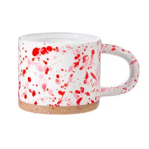 Pink         and         Red         Splatterware         Mug