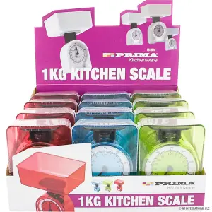 New Mini 1kg Kitchen Weighing Scale Cooking Flour Mechanical Red Blue Green Baking Compact