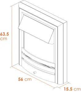 Acantha Vela Electric Fire in Brushed Steel