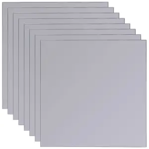 Berkfield Frameless Mirror Tiles Glass 8 pcs 20.5 cm