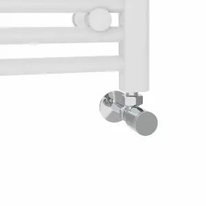 Rinse Straight Bathroom Heated Towel Rail Ladder Radiator White 600x600mm