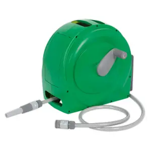 Sealey Water Hose Reel With Auto-Layering Mechanism Soft Grip Handle 20m WR92