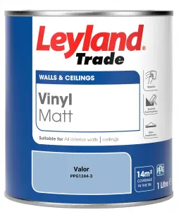 Leyland Trade Vinyl Matt Walls & Ceilings Emulsion Paint Valor (PPG1244-3) 1L