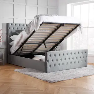 Birlea Marquis Double Ottoman Bed Grey