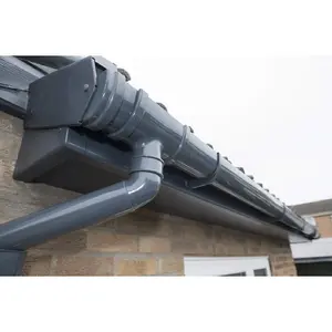 10 x Anthracite Grey Half Round Fascia Gutter Brackets, Freeflow 112mm Systems