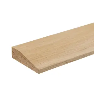 Solid Oak Single Bevelled Bar Premium Quality (1.10m Long) (Pack of 3)