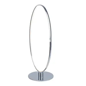 First Choice Lighting Polished Chrome LED Oval Table Lamp