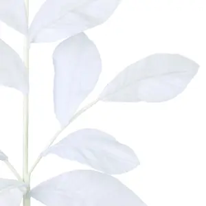 Premier Decorations Limited White Velvet Leaf Stem