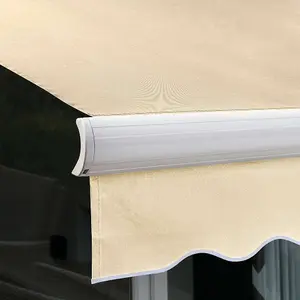 Primrose Awnings 3.0m x 2.5m Retractable Electric Full Cassette Ivory Awning Outdoor Patio Canopy