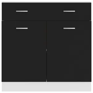 81.5cm Kitchen Pantry Black