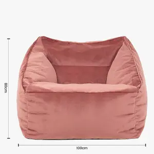 icon Natalia Velvet Armchair Bean Bag Dusk Pink Giant Bean Bag Chair