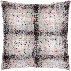 Heya Home Connie Check Jacquard Feather Filled Cushion