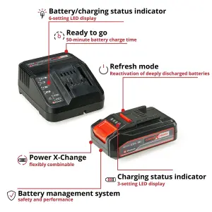 Einhell 18v Power X-Change PXC Starter Kit - 2x 2.5Ah Battery + 3ah Fast Charger