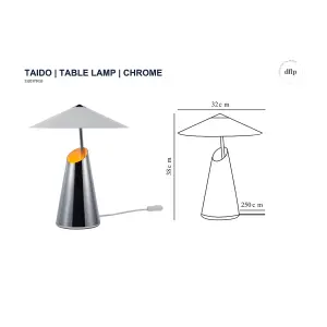 Nordlux Taido Indoor Table Lamp Light in Chrome (Height) 38cm