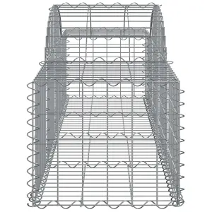 Berkfield Arched Gabion Baskets 18 pcs 200x50x40/60 cm Galvanised Iron