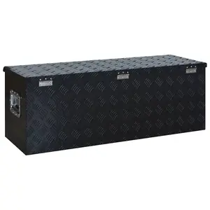 Berkfield Aluminium Box 1085x370x400 mm Black