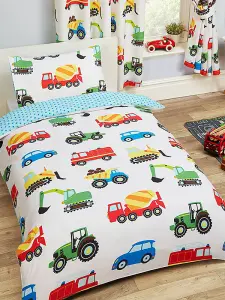 Trucks and Transport Junior Duvet Cover and Pillowcase Set