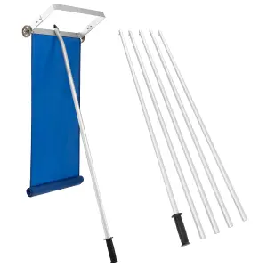 Costway 148-610CM Snow Roof Rake Adjustable Snow Cleaning Tool Lightweight Roof Rake