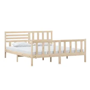 Berkfield Bed Frame Solid Wood 180x200 cm Super King