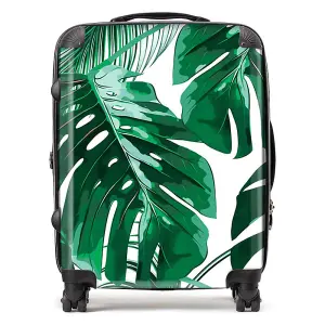 Tropical Jungle Leaf Pattern Suitcase - Large