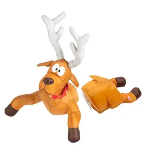 Celebright Christmas Crashing Santa and Reindeer Animated Decoration - Father Christmas and Rudolph Smash - Fits Any Window