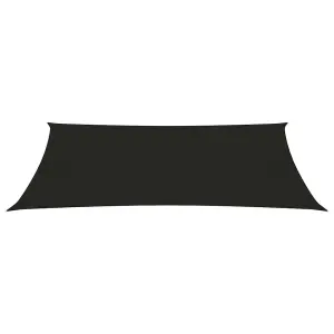 Berkfield Sunshade Sail 160 g/m2 Black 4x7 m HDPE