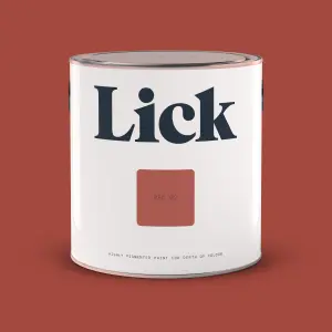 Lick Red 02 Eggshell Emulsion paint, 2.5L