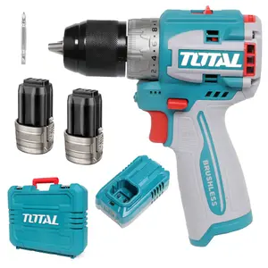 Total Li-Ion 16V Compact Brushless Cordless Drill (with 2 x Batteries & Charger) - TDLI16682