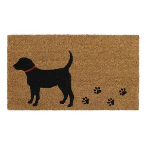 Eco-Friendly Latex Backed Coir Door Mat, Puppy Love