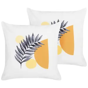 Set of 2 Outdoor Cushions VIOZENE White