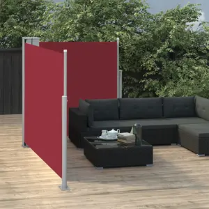 Berkfield Retractable Side Awning Red 100x600 cm