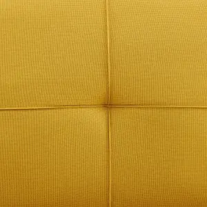 DISCONTINUED Sarnia Sofa Bed Tufted Design Linen Fabric With Bolster Cushions, Mustard Linen