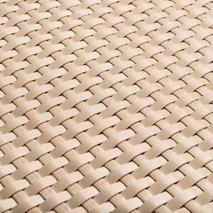 Poly Rattan Garden Screen - CREAM 1M x 1M