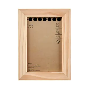 Natural Pine effect Single Picture frame (H)13.6cm x (W)18.6cm