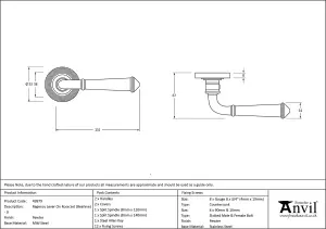 From The Anvil Pewter Regency Lever on Rose Set (Beehive) - Unsprung