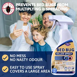 Aviro Bed Bug Spray - Fast Acting Bed Bug Killer for Immediate Control & Long Lasting Prevention. 500ml